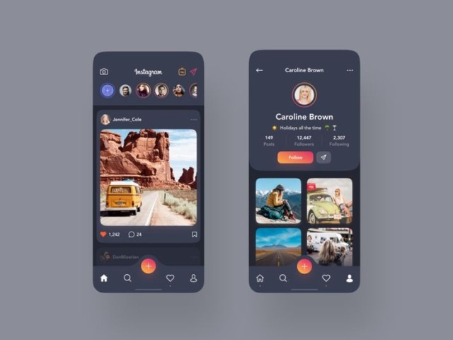 Instagram dark mode (Foto: pinterest)