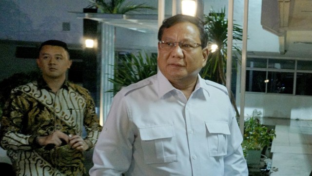 Prabowo Subianto di RSPAD Gatot Soebroto, Jakarta, Jumat (11/10/2019). Foto: Jamal Ramadhan/kumparan