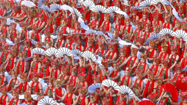 Tari Gandrung Sewu Banyuwangi. Foto: Dok. Pemkab Banyuwangi