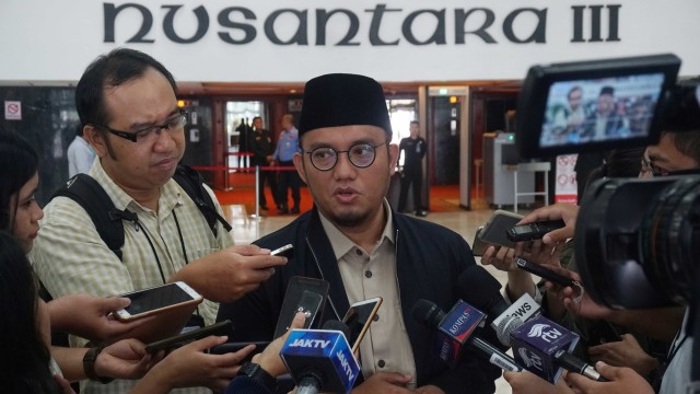 Dahnil Anzar Simanjuntak di Gedung DPR. Foto: Irfan Adi Saputra/kumparan