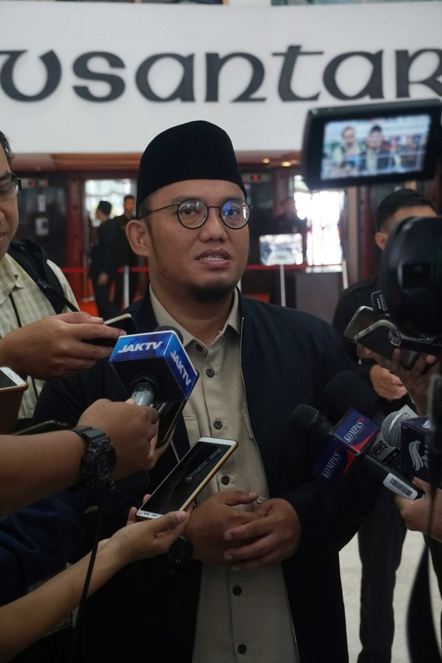 Dahnil Anzar Simanjuntak di Gedung DPR. Foto: Irfan Adi Saputra/kumparan