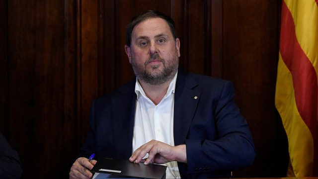 Wakil Presiden Catalunya Oriol Junqueras dihukum penjara karena upaya separatisme. Foto: AFP/LLUIS GENE