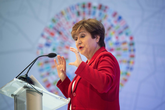Direktur Pelaksana Dana Moneter Internasional (IMF) Kristalina Georgieva. Foto: Nicholas Kamm / AFP