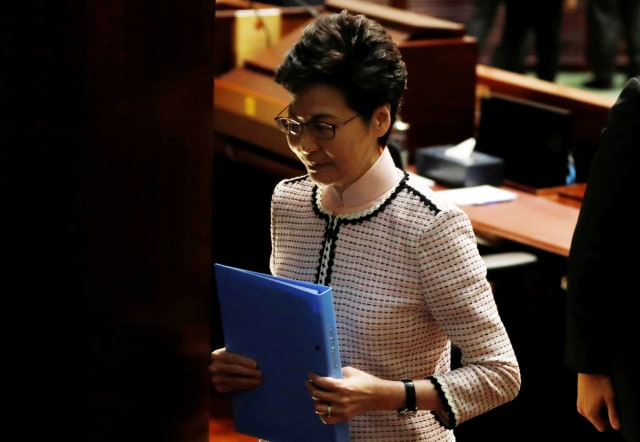 Kepala Eksekutif Hong Kong Carrie Lam. Foto: REUTERS / Kim Kyung-Hoon