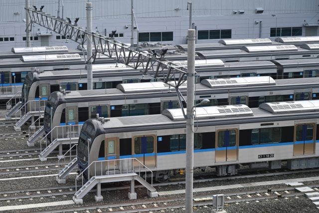 Ilustrasi Kereta MRT Jakarta. Foto: AFP/BAY ISMOYO