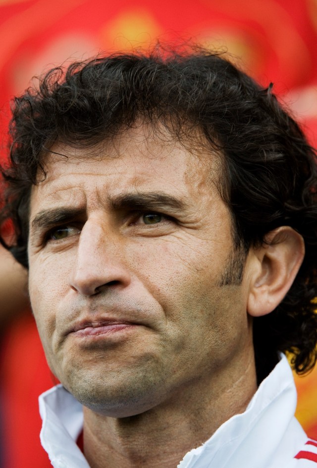 Luis Milla Aspas saat masih membesut Timnas Spanyol U-21. Foto: AFP/Jonathan Nackstrand