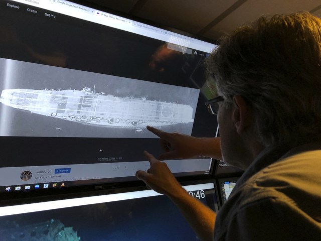 Kapal induk Kaga yang tenggalam pada Perang Dunia II. Foto: AP Photo/Caleb Jones.