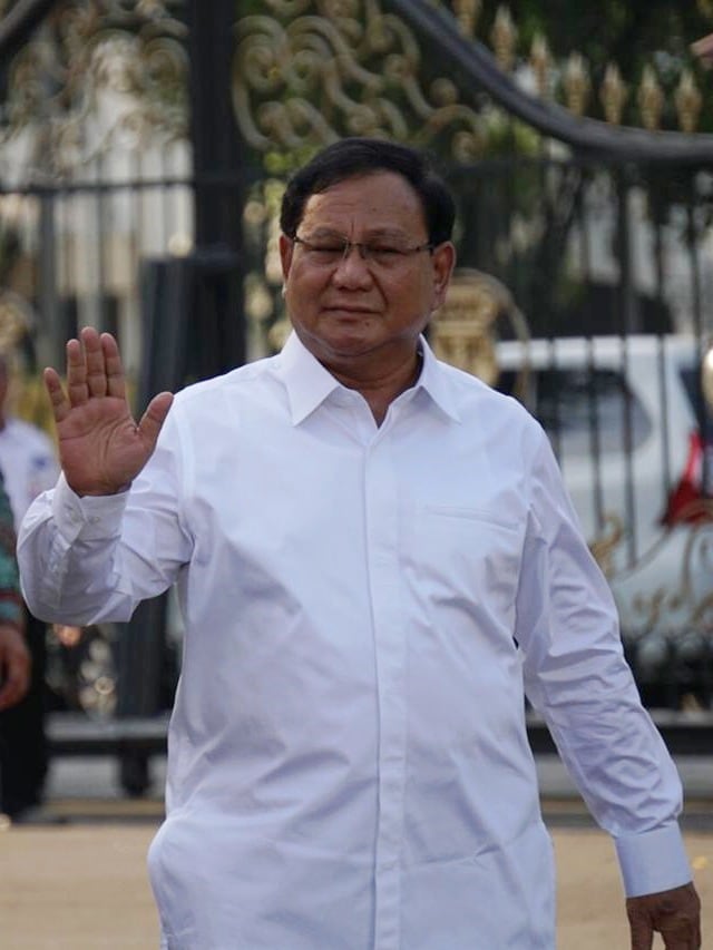 Prabowo Subianto tiba di Istana Negara, Senin (21/10/2019). Foto: Kevin S. Kurnianto/kumparan