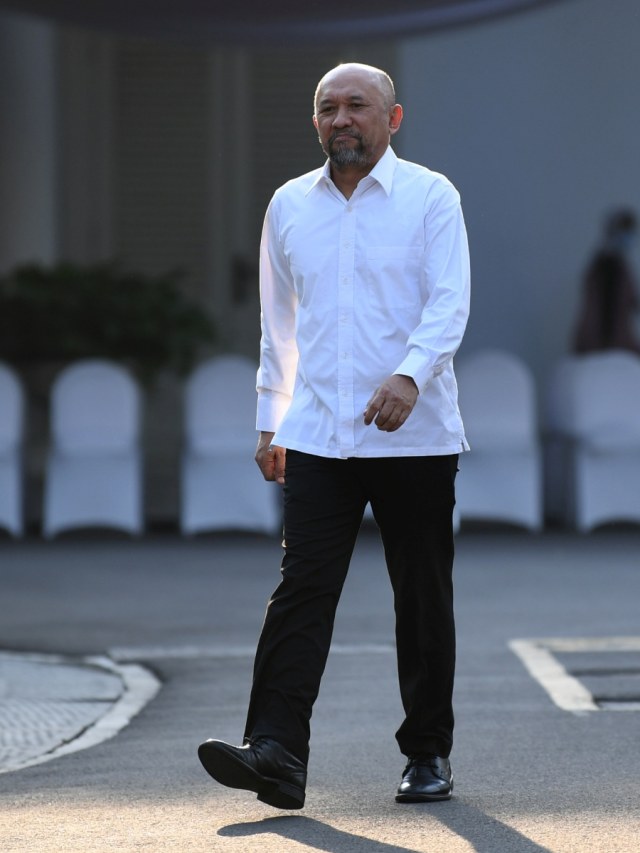 Mantan Koordinator Staf Khusus Presiden, Teten Masduki tiba di Kompleks Istana Kepresidenan di Jakarta, Selasa (22/10/2019). Foto: ANTARA FOTO/Wahyu Putro A