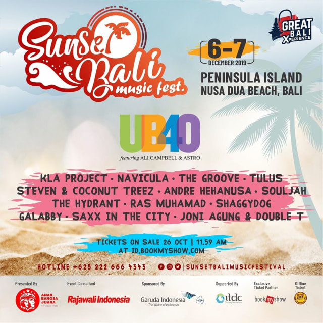 Sunset Bali Music Festival 2019 Foto: Instagram @sunsetbalimusicfestival