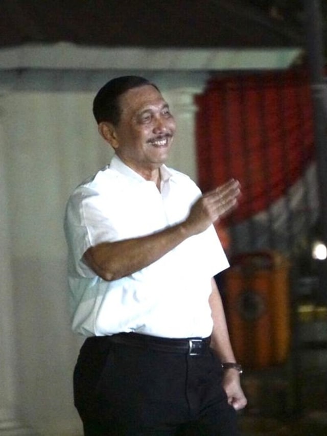 Luhut Binsar Panjaitan tiba di Kompleks Istana Kepresidenan, Jakarta.  Foto: Kevin S. Kurnianto/kumparan 