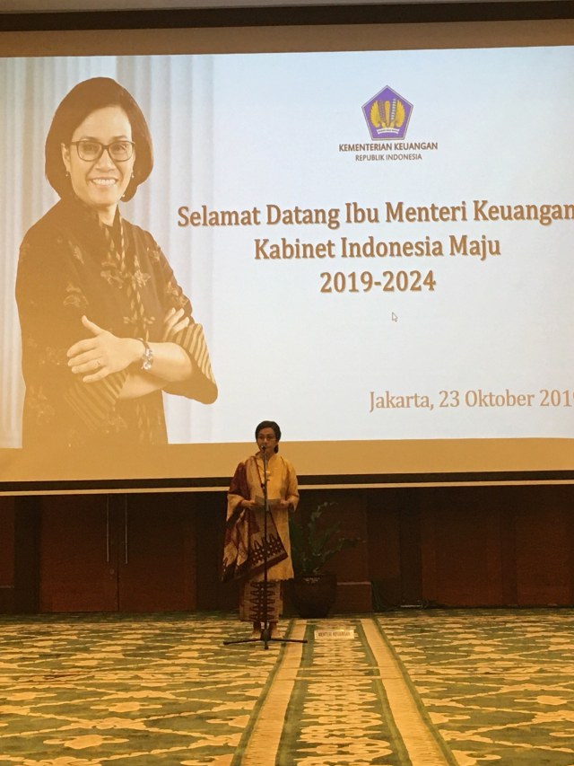 Serah terima jabatan Menteri keuangan Sri Mulyani. 
 Foto:  Nicha Muslimawati/kumparan