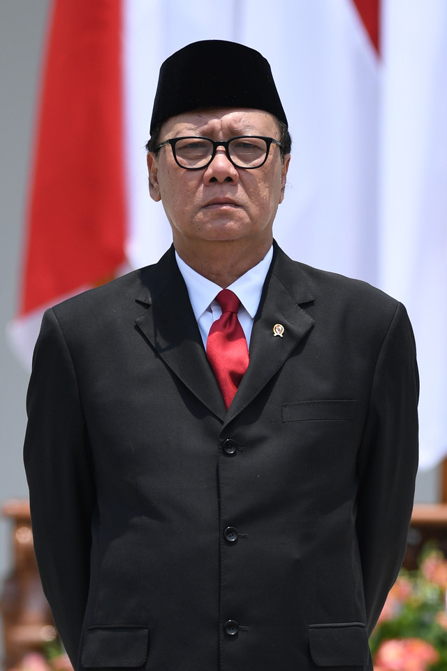 MenPAN RB Tjahjo Kumolo di Istana Merdeka, Jakarta. Foto: ANTARA FOTO/Wahyu Putro A