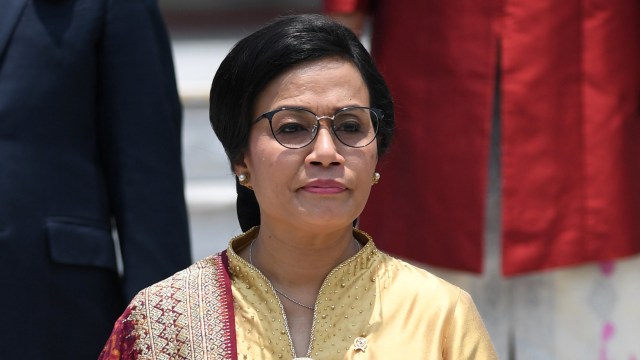 Menteri Keuangan Sri Mulyani di Istana Merdeka, Jakarta. Foto: ANTARA FOTO/Wahyu Putro A 