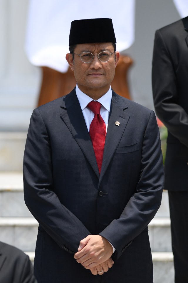 Mensos Juliari Batubara di Istana Merdeka, Jakarta. Foto: ANTARA FOTO/Wahyu Putro A 