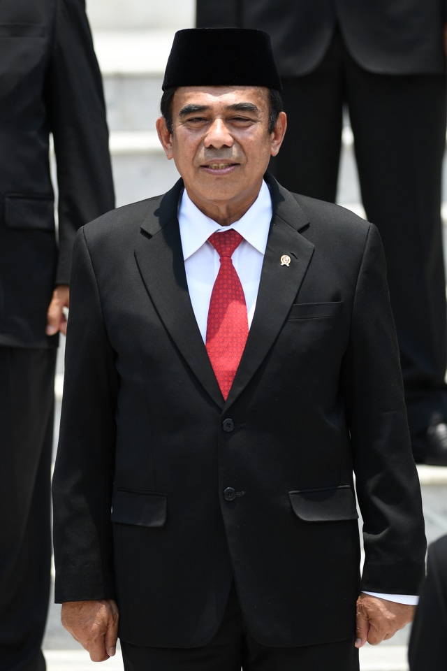 Menteri Agama Fachrul Razi di Istana Merdeka, Jakarta.  Foto: ANTARA FOTO/Wahyu Putro A