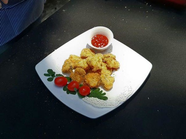 Nugget daun kelor. Foto- foto : Amanah Nur Asiah/Basra