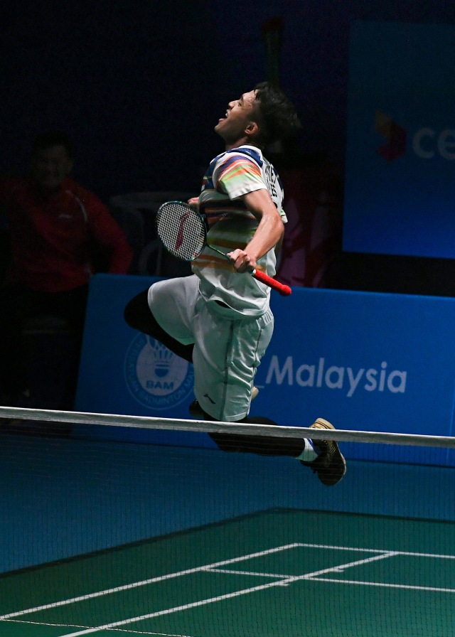 Tunggal putra Indonesia, Jonatan Christie. Foto: Mohd RASFAN / AFP