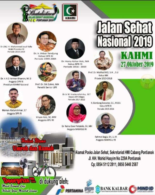 Jalan Sehat Nasional akan dihadiri sejumlah tokoh nasional. Foto: Dok KAHMI