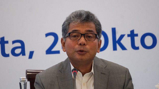 Direktur Utama Bank Rakyat Indonesia (BRI) Sunarso memberikan paparan kinerja keuangan triwulan III tahun 2019 di Gedung BRI 1, Jakarta, Kamis (24/10/2019). Foto: Fanny Kusumawardhani/kumparan