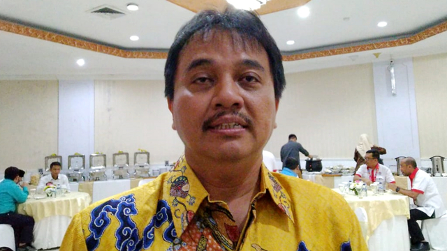 Roy Suryo saat menghadiri sertijab Menpora baru, Zainudin Amali, di Wisma Kemenpora, Kamis (24/10/2019).
 Foto: Aditia Rizki Nugraha/kumparan