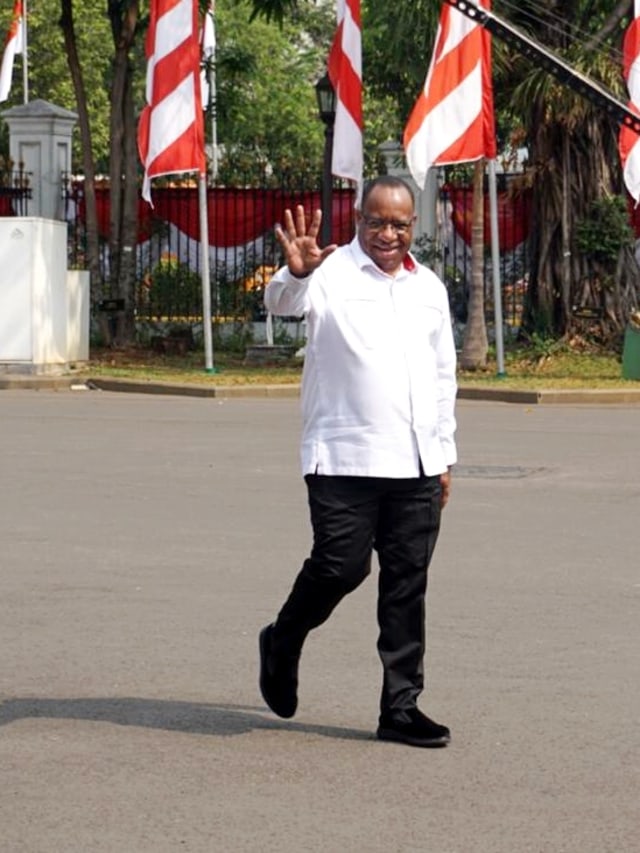 Wempi Watipo tiba di Istana Kepresidenan, Jakarta, Jumat (25/10/2019). Foto: Kevin S. Kurnianto/kumaparn