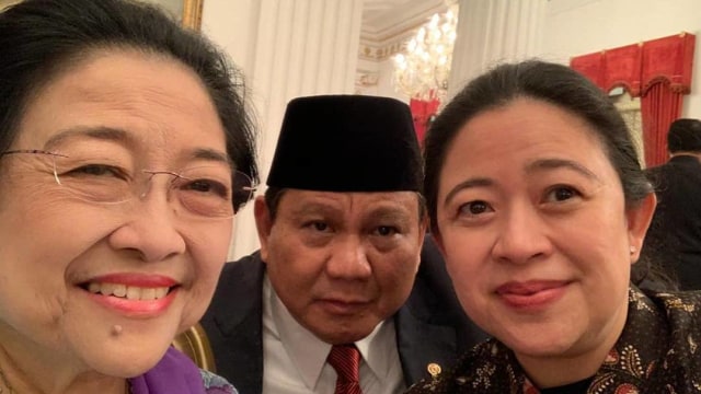 Selfie Megawati Soekarnoputri, Prabowo Subianto dan Puan Maharani. Foto: Instagram/@puanmaharani