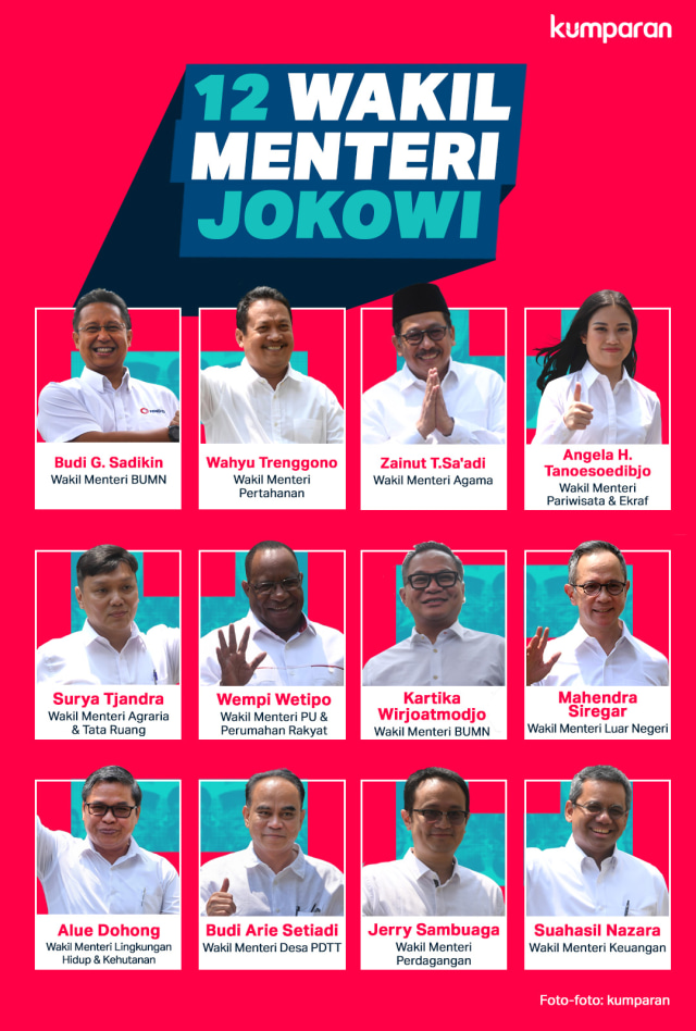12 Wakil Menteri Jokowi. Foto: ANTARA FOTO/Akbar Nugroho Gumay/ama.