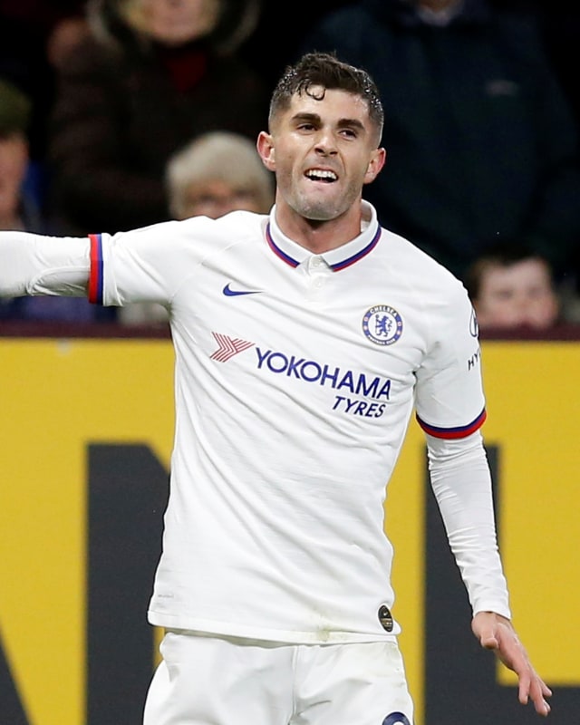 Ekspresi Pulisic saat mencetak gol untuk Chelsea. Foto: REUTERS/Andrew Yates