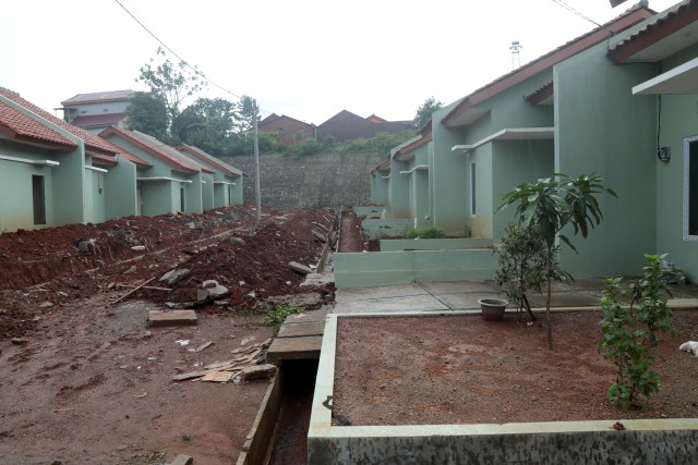 Suasana pembangunan perumahan bersubsidi. Foto: Iqbal Firdaus/kumparan