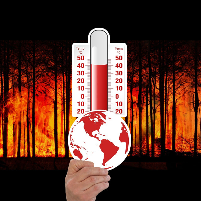 Ilustrasi temperatur tinggi. Foto: geralt via Pixabay.