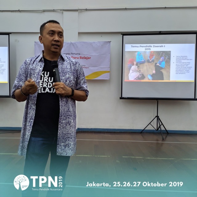 Budi Setiawan Muhamad, Ketua Kampus Guru Cikal, salah satu narasumber dalam Kongres Komunitas Guru Belajar