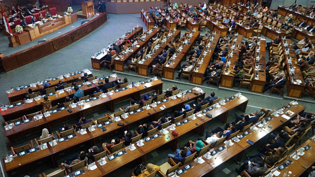 Suasana rapat paripurna DPR ke-IV masa sidang I tahun sidang 2019-2020, Selasa (29/10/2019). Foto: Irfan Adi Saputra/kumparan