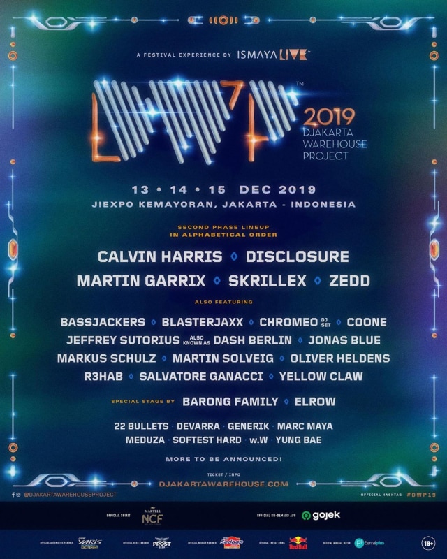 Poster fase ke-2 DWP 2019 Foto: Instagram @djakartawarehouseproject