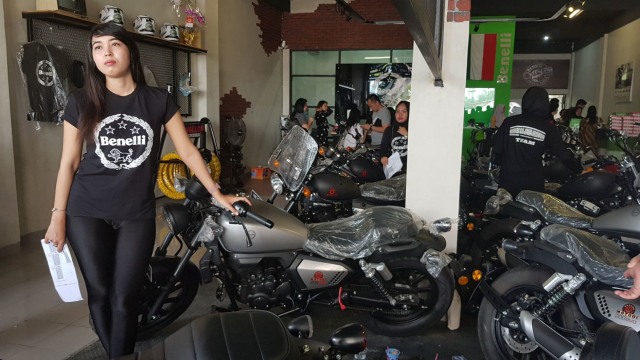 Pembukaan diler resmi motor Benelli di Jalan Ahmad Yani Kilometer 8, Kabupaten Banjar pada Sabtu (2/11/2019). Foto: banjarhits.id