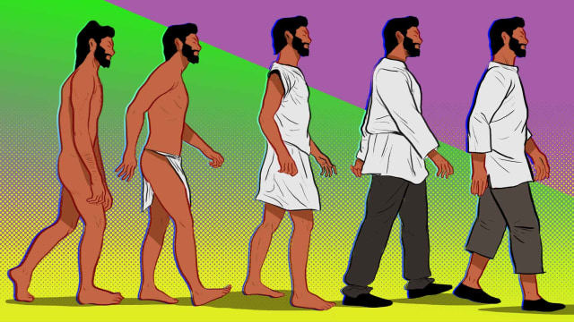 Ilustrasi "Manusia-Pakaian" oleh Indra kumparan