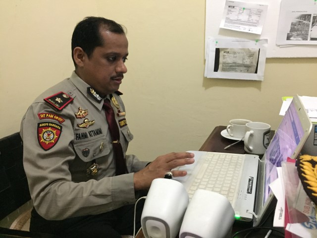 Kasubdit Wisata Direktur Pengamanan Objek Vital Polda Bali Kompol Fahmi di Gedung Tourist Police. Foto: Denita br Matondang./kumparan