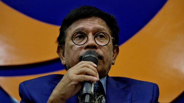 Sekjen DPP Partai Nasdem Johnny G Plate saat konferensi pers menjelang Kongres II di Kantor DPP Partai Nasdem, Jakarta, Rabu (6/11/2019). Foto: Jamal Ramadhan/kumparan