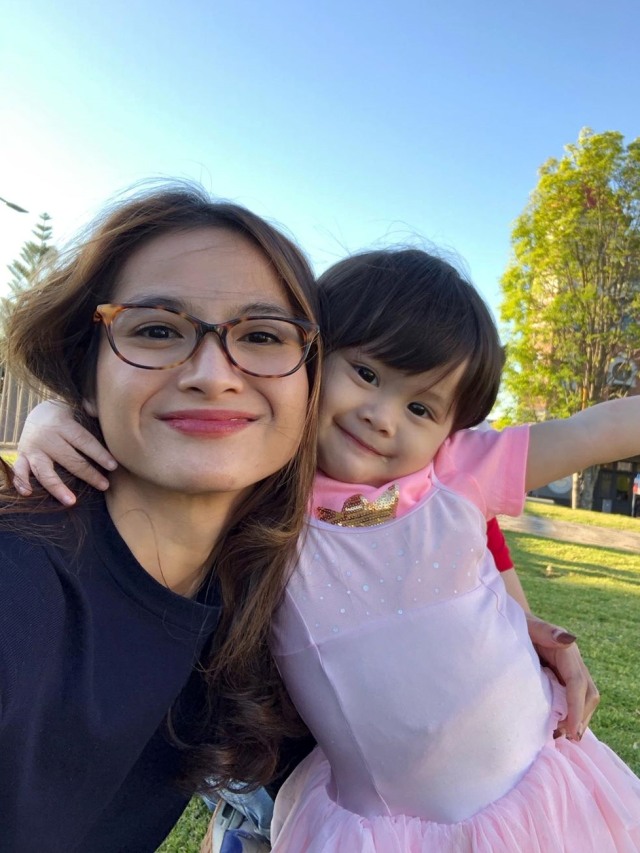 Acha Septriasa dan anaknya, Bridgia Kalina Kharisma Foto: Instagram/@septriasaacha