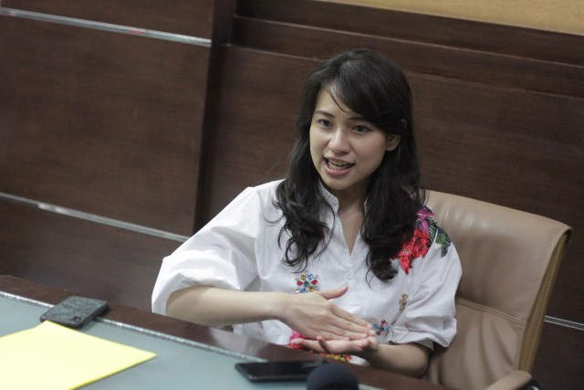 Risa Santoso saat berada di Institute Teknologi dan Bisnis (ITB) Asia Malang. Foto: ben/tugumalang.id