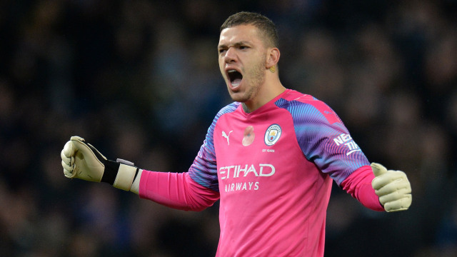 Kiper Manchester City, Ederson Moraes.  Foto: Reuters/Jason Cairnduff