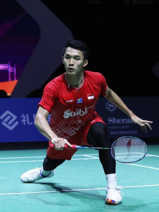 Pemain tunggal putra Indonesia, Jonatan Christie, di Fuzhou China Open 2019. Foto: Dok. PBSI