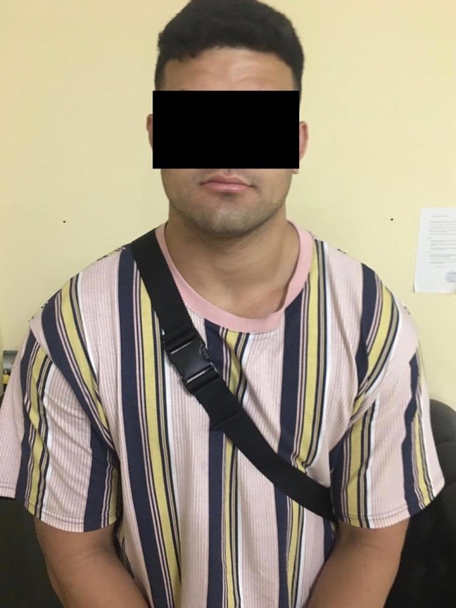 WN Selandia Baru, David Tuino Fifita, yang menonjok seorang satpam di klub malam di Kuta, Badung, Bali. Foto: Dok. Polsek Kuta