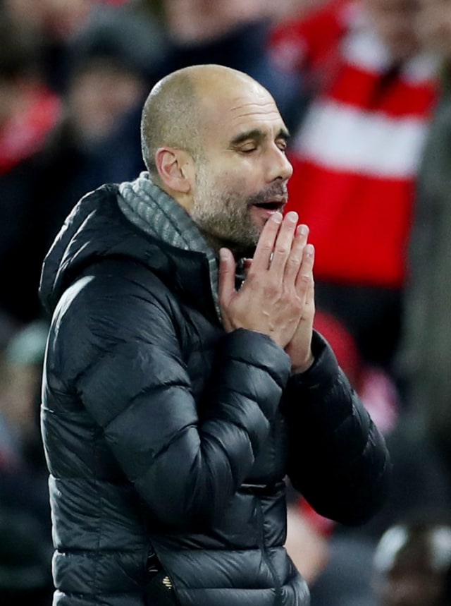 Pelatih Manchester City, Pep Guardiola. Foto: Carl Recine/REUTERS