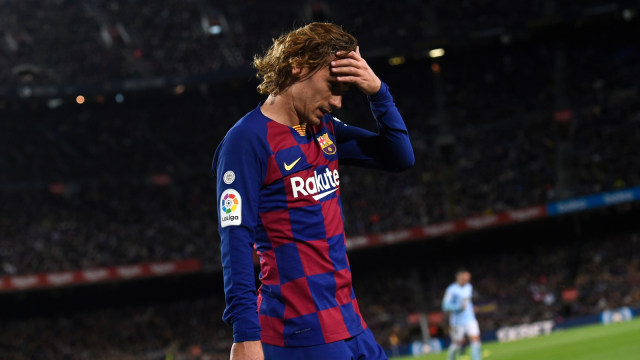 Antoine Griezmann belum optimal di Barcelona. Foto: AFP/Josep Lago