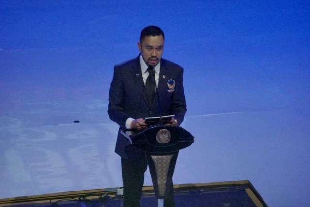 Ketua panitia HUT ke 8 NasDem, Ahmad Sahroni. Foto: Helmi Afandi Abdullah/kumparan