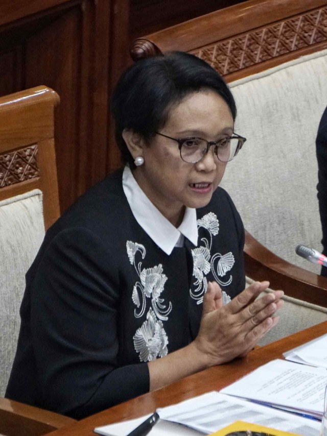 Menteri Luar Negeri, Retno Marsudi saat rapat di Komisi 1 DPR RI, Jakarta, Selasa (12/11). Foto: Jamal Ramadhan/kumparan