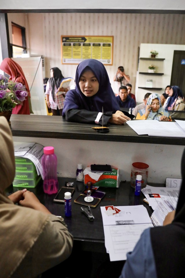 Loket layanan untuk pemohon SKCK di Polresta Banda Aceh. Foto: Suparta/acehkini