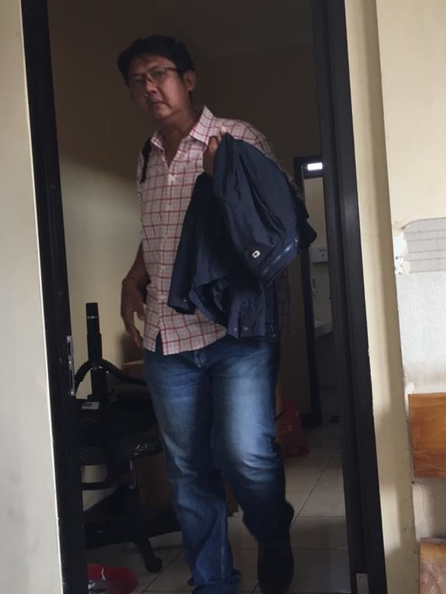 Anak eks Gubernur Bali, Putu Pasek Sandoz Prawirotama, diperiksa polisi. Foto: Denita BR Matondang/kumparan