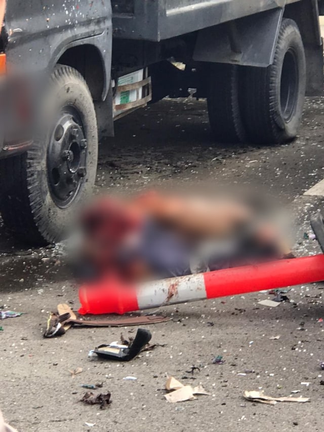 Jenazah pelaku bom bunuh diri di Polrestabes Medan Foto: Twitter @kaumreceh1